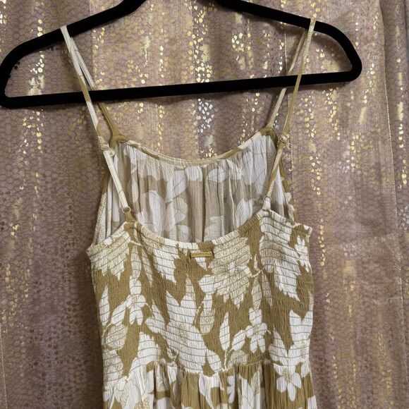 Billabong Green Ivory Your Babe Floral Midi Lightweight Dress Medium - Picture 6 of 11